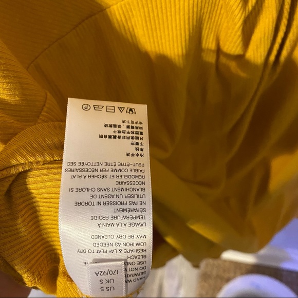 Free People mustard twist back rib knit top - Picture 5 of 5